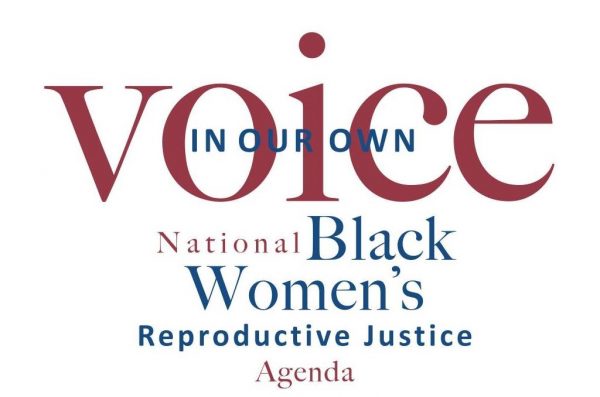 Text on a white background. Text reads: In our own voice: National Black Women Reproductive Justice Agenda