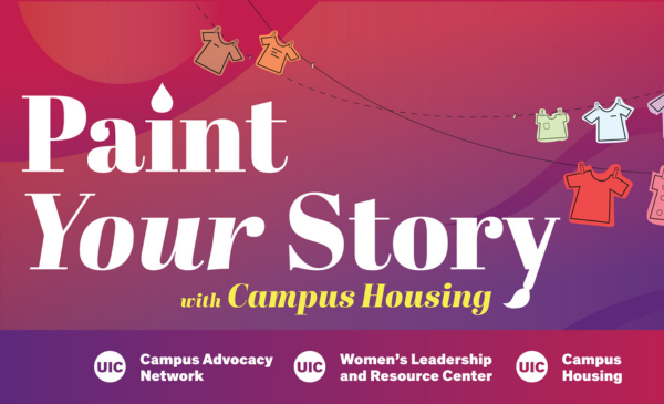 Poster detailing Paint Your Story with Campus Housing: The Clothesline Project at JST